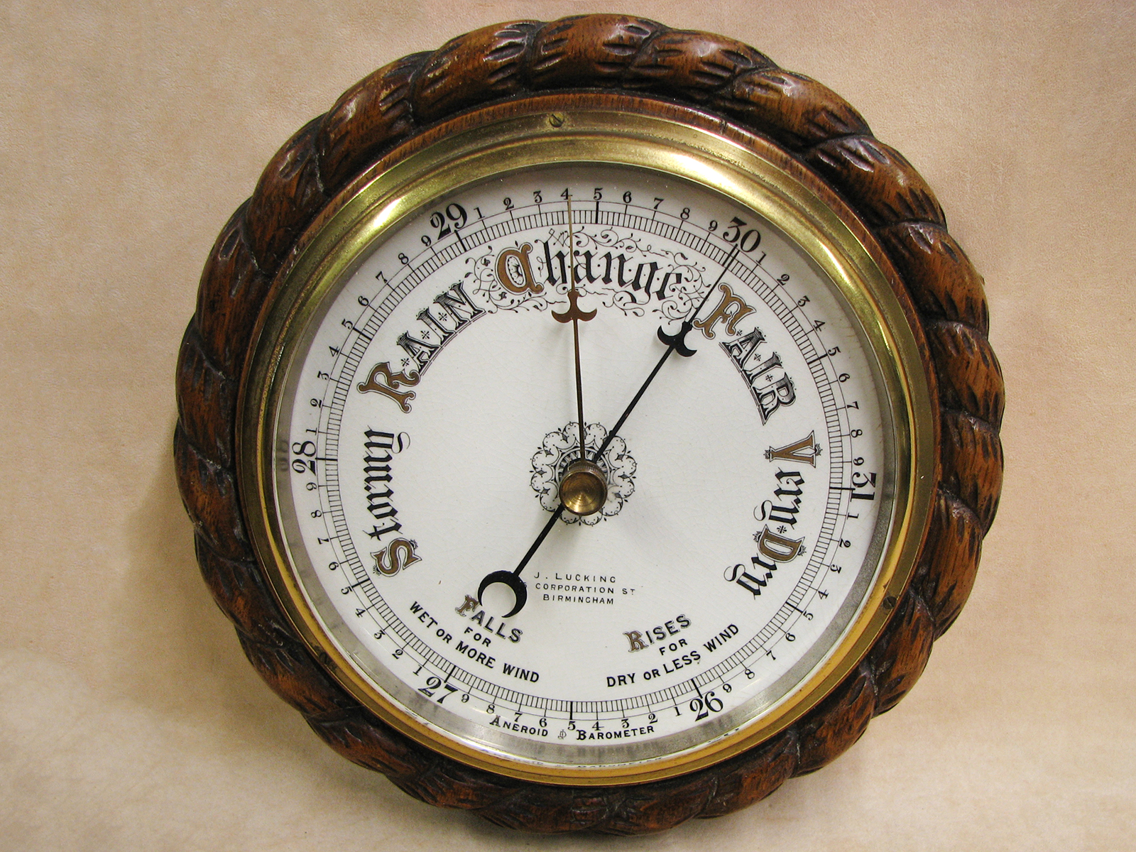19th century ropetwist J. Lucking barometer